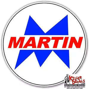 DECALCOMANIA SERBATOIO OLIO POMPA BENZINA MARTIN 6" - Foto 1 di 1