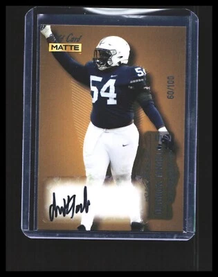 2022  Derrick Tangelo Rookie Card Auto - Wild Card MATTE -#MB-A  /250 Falcons - Image 1 of 3