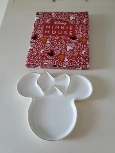 Minnie Mouse Keramik Schmuck Tablett Schmuck Schale weiß mit Goldrand NEU IN BOX - Bild 1 von 6