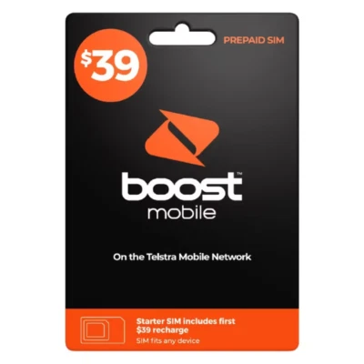 AUSTRALIAN BOOST $39 PREPAID MULTI FIT SIM CARD PACK 3G 4G 5G NORMAL NANO MICRO - Image 1 of 2