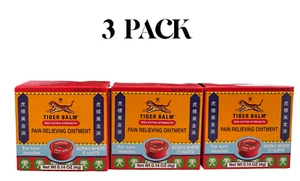 Tiger Balm Red Extra Strength Pain Relieving Ointment 4 g Balm, 3 Pack - Picture 1 of 4