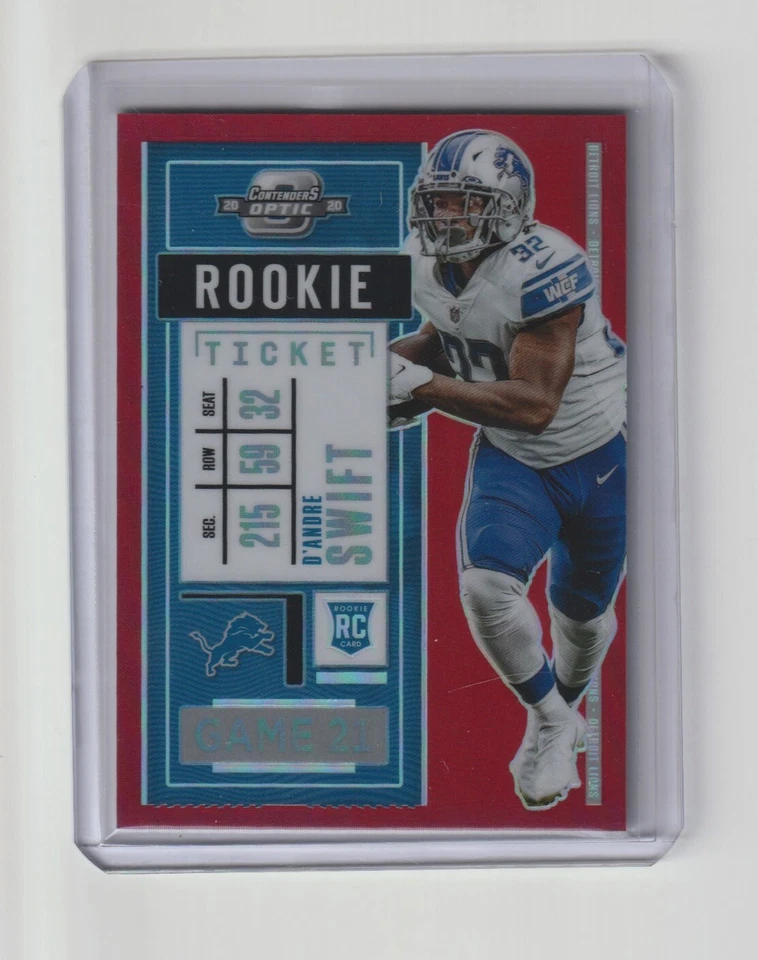 D'Andre Swift 2020 Panini Optic Contenders Red Prizm RC 091/125 #70 Lions - Image 1 of 1