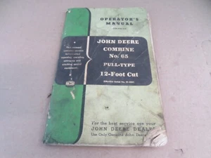 John Deere Combine #65 Tipo de tracción 12 pies Corte Operadores Manual OM-H30-152 - Imagen 1 de 5