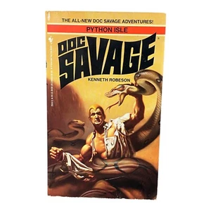 DOC SAVAGE NEW ADVENTURES PYTHON ISLE PBO 1991 VGF ROBESON DeVITO CVR - Picture 1 of 7