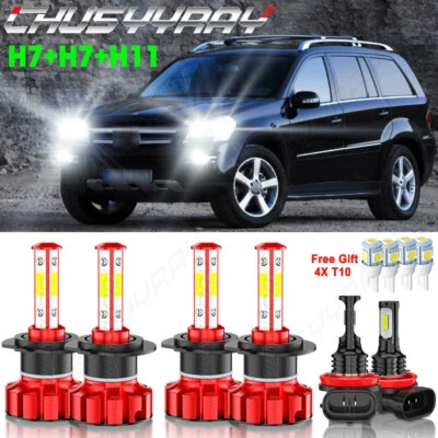 For Mercedes-Benz S430 2003-2006 6pcs LED Headlight Hi/Lo Beam Fog Light Bulbs - Image 1 of 4