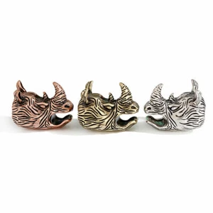 Vintage Rhinoceros Head Bracelets Necklace DIY Connector Charm Beads Jewellery - Picture 1 of 28