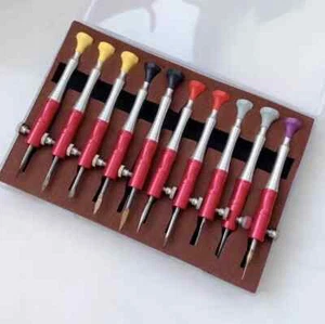 Juego de herramientas de reparación de relojes 10 piezas escariadores de metal modificar piezas de reloj kit de relojero - Imagen 1 de 3