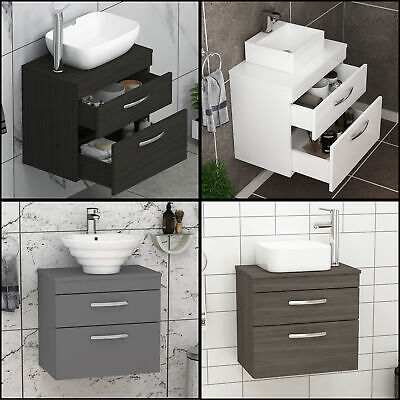 Bathroom Worktop Vanity Unit Countertop Basin Sink 2 Drawer Wall Hung • 201.77€