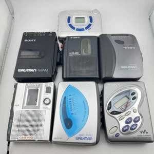 Lot of 7 Vintage Cassette Players Sony Walkman Panasonic - PARTS/REPAIR - Picture 1 of 10
