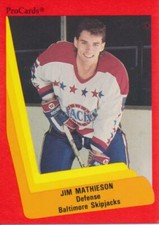 1990-91 ProCards AHL/IHL #197 JIM MATHIESON - Baltimore Skipjacks