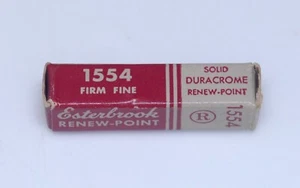 ESTERBROOK #1554 Renew Point FIRM FINE solido Durachrome vintage USA - Foto 1 di 1