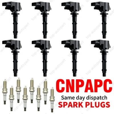8 Pack OEM UF535 Ignition Coils & Spark Plugs for Mercedes-Benz C250 GL450 ML350 — 第 1/4 张图片