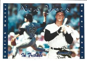 2001 Sunoco Dream Team #12 Roger Maris / Catfish Hunter card, New York Yankees - Picture 1 of 1