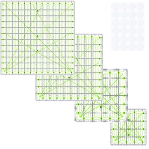 Quilting Rulers,Quilting Templates(4.5"X4.5", 6"X6", 9.5"X9.5", 12.5"X12.5"),Acr - Picture 1 of 12