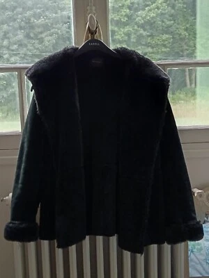 Beau Manteau Croûte De Cuir Oakwood Taille XL Noir Comme Neuf! Porté Une Fois ! - Photo 1/4