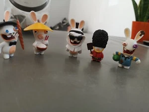 Lot 5 Figurines Les Lapins Crétins - Picture 1 of 6