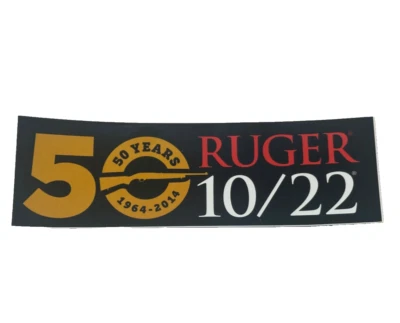 RUGER Rifle Firearm 50 Years of 10/22 Decal Bumper Sticker Bulk Lot 12 Pieces - Image 1 of 4