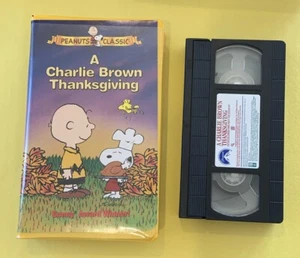 Peanuts Classic A Charlie Brown Thanksgiving VHS Tape Clamshell Tested - Picture 1 of 10