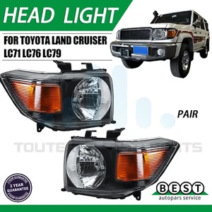 LED L&R Pair Headlights For Toyota Landcruiser VDJ70/76/78/79 series 2007-2019 - Picture 1 of 6