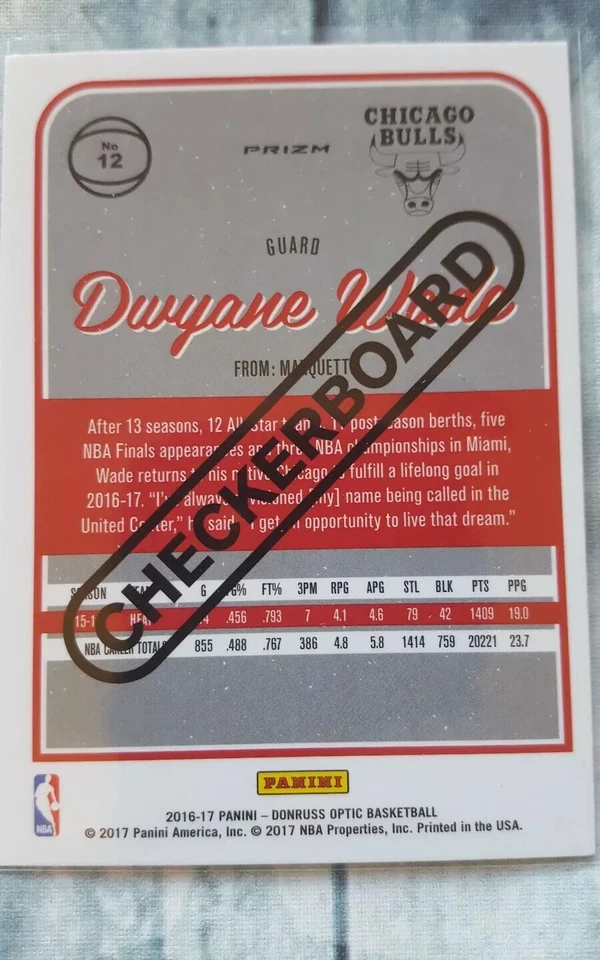 2016-17 Donruss Optic Basketball U PICK CARDS - Checkerboard Prizm - Image 1 of 1