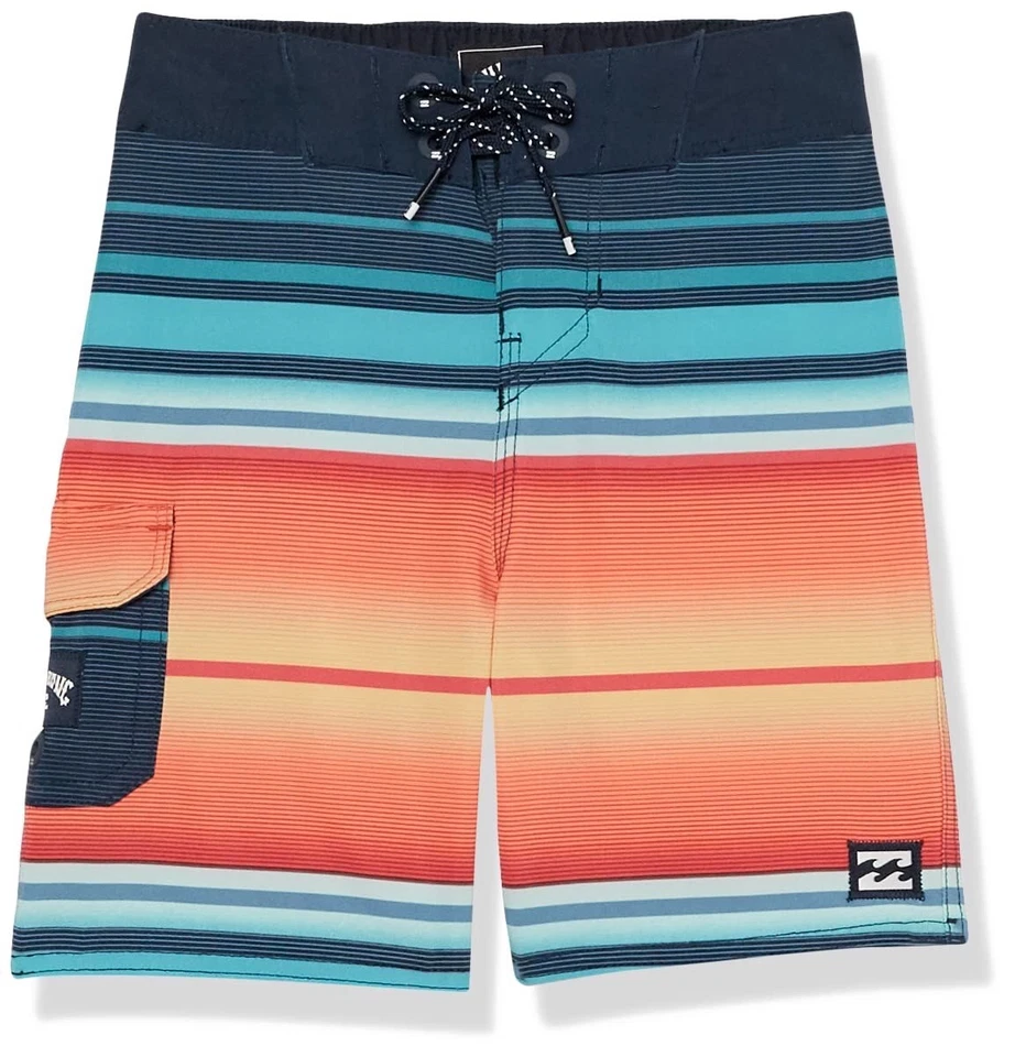 Nuevo con Etiquetas Billabong Niños Todo el Día Rayas Pro Boardshort Azul Marino M-L Board Shorts Foto 1 de 1