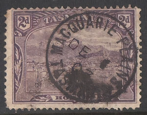 TASMANIA 2d PICTORIALS - FULL STRIKE  of  '' MACQUARIE PLAINS '' LOW START $$ - Picture 1 of 2