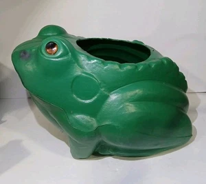 Grande raro vaso fioriera vintage rana plastica soffiaggio stampo giardino made Canada - Foto 1 di 24