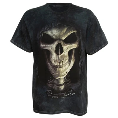 The Mountain Big Face Death Skull Men's Graphic Print T-Shirt in Black, Large - Image 1 of 4