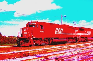 ORIGINAL KODACHROME SLIDE SOO LINE SD-60 #6050 & #6047 MULBERRY OCTOBER 2, 1998 - Picture 1 of 1