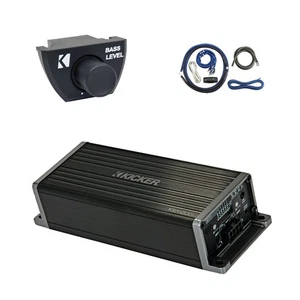 Kicker KEY200.4 200W 4-Channel Full-Range Auto-EQ Amplifier, Remote, Install Kit - Picture 1 of 5