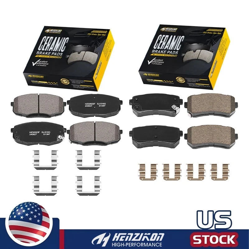 For Hyundai Elantra Kia Forte Koup Front & Rear Ceramic Brake Pads - Image 1 of 3