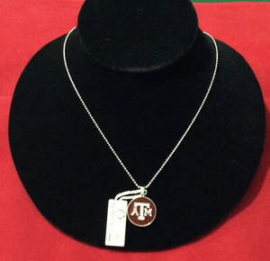 Persona Texas A&M University 925 Sterlingsilber & emaillierter Anhänger mit 18" Kette - Bild 1 von 5