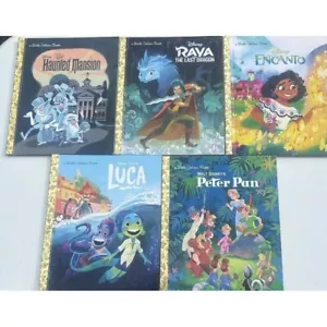 5 Disney LITTLE GOLDEN BOOKS Luca, Encanto, Peter Pan, Rava, Haunted Mansion - Picture 1 of 1
