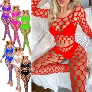 Women's Bikini Swimwear Bathing Suit Fishnet Mesh Lingerie Bra Shorts Swimsuit - Picture 1 of 179