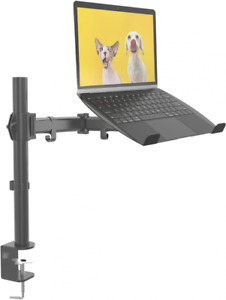 JOY worker Single Monitor Laptop Mount, Adjustable Desk Mount Black 