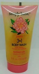 Simply Basic 3 In 1 Body Cleanser Shampoo & Conditioner A C E & Aloe PEONY RARE! - Picture 1 of 1