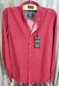 Geometrix New York Men's Printed Stretch Button up shirt SZ Med. NWT Slim fit - Picture 1 of 10