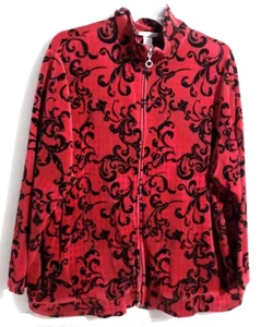 Liz & Me for Catherines Plus Size 3X (26/28) Women's Velvet Full Zip Jacket - Picture 1 of 6