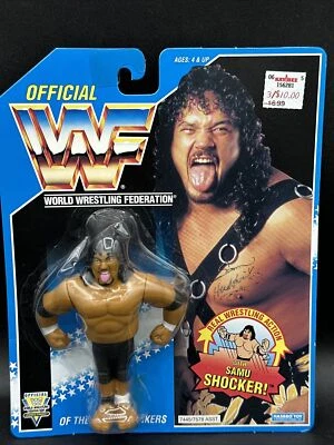 Hasbro WWF 1993 SAMU OF THE HEAD SHRINKERS Oficial World Wrestling Fed Cardado Foto 1 de 4