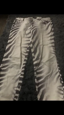 Pantalones de mujer Etcetera talla 8 algodón estampado animal cebra Foto 1 de 3