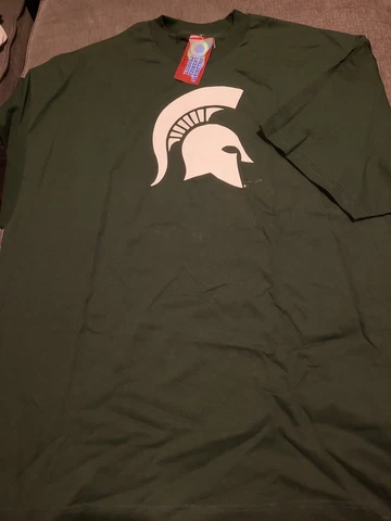 Michigan State Spartans MSU T-Shirt Adult Mens 2XL Short Sleeve Cotton Cover