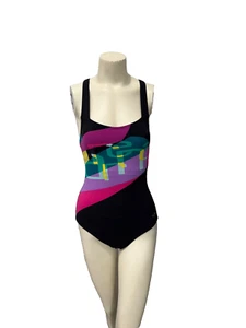 Arena One Piece Swimsuit Women’s 34 Black Prism Colorblock Professional Swimming - Picture 1 of 9