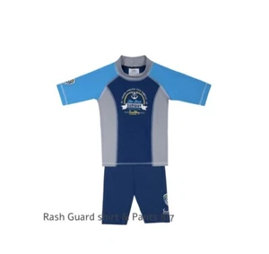 SunWay UPF 50+ Boys Rash Guard Swim Shirt and Pants Set SPF Protection Stretch - Picture 1 of 3