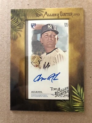 2019 Topps Allen & Ginter Chance Adams Autographed Mini Rookie Card #MA-CA RARE - Image 1 of 2