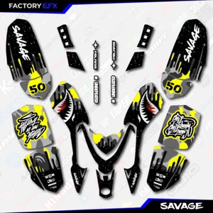 Gray & Yellow Savage Camo Racing Graphics kit fits Polaris Predator 50 ATV 06+ - Picture 1 of 2