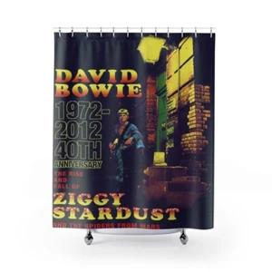 David Bowie Duschvorhang bedruckt - Bild 1 von 3