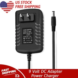 9 Volt DC Power Supply Cord AC Wall Adapter 5.5/2.5mm 9V 9VDC 1A Center Negative - Picture 1 of 5
