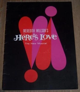 Here's Love Souvenir Program New Musical Meredith Willson John Payne Lisa Kirk - Picture 1 of 4