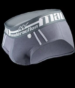 MAO Sports Briefs Line Stretchy Perfect Fit Cotton Gray Brief 13612.4 - Foto 1 di 4