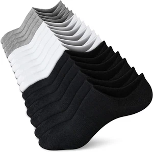 Women's No Show Low Cut Non-Slip Boat Socks - 4/8 Pairs - Picture 1 of 7